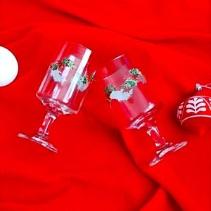 Christmas Heritage water Goblet